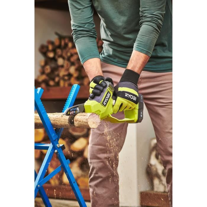 RYOBI - Élagueur a main 18V - Brushless - guide 10 cm - 6 m/s - tendeur sans outil - vendu sans batterie ni chargeur