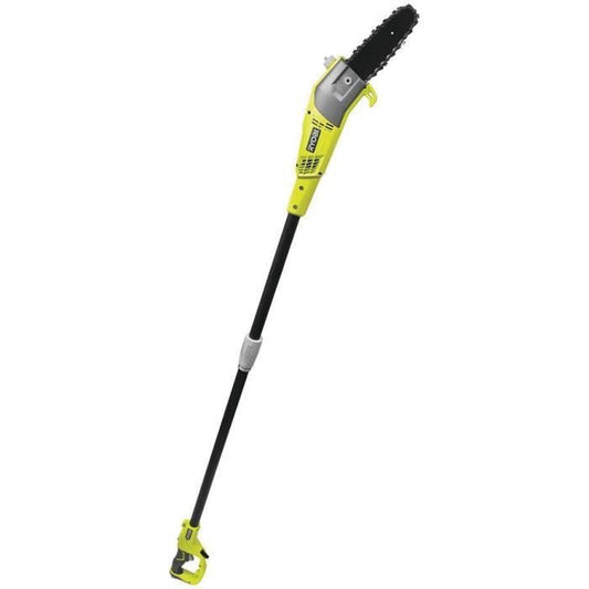 RYOBI - Elagueur sur perche 750 W - guide 20 cm incliné a 15°- 10 m/s - tube d’extension 90 cm - guide incliné