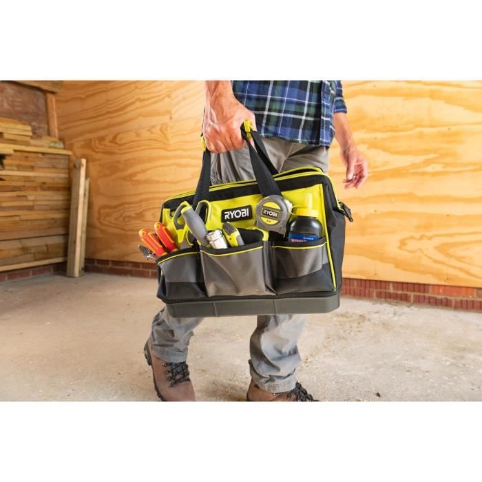 RYOBI - Sac avec fond renforcé 38 x 29 x 20,5 cm pour 1 ou 2 outils - RSSSTB1