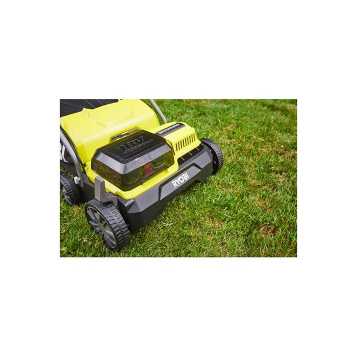 RYOBI - Scarificateur / aérateur 18V Brushless Ø 35 cm 2-en-1 - 2 batteries lithium + 18V 4,0 Ah et chargeur