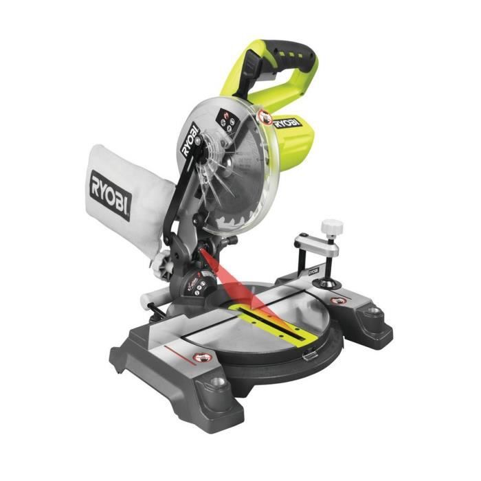 RYOBI - Scie a onglets 18V ONE + - diam. 190 mm x 16 mm - capacité 45 x 108 mm a 90° - Livrée avec 1 lame 24 dents