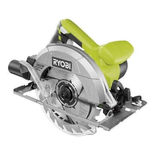 RYOBI - Scie circulaire 1 400 W - 1 lame diam. 190 mm 20 dents 1 guide parallele 1 buse d’aspiration et clé