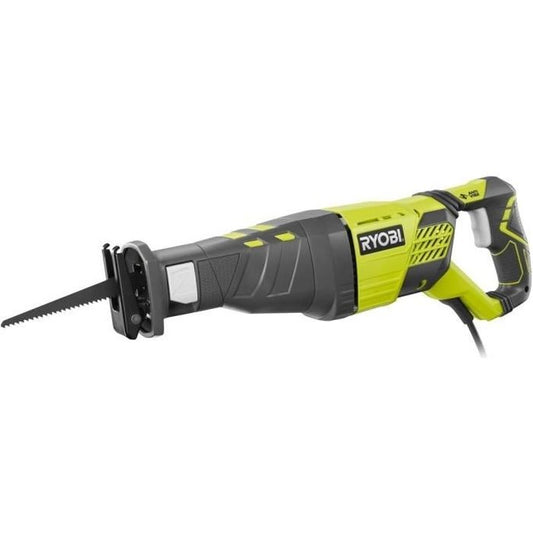 RYOBI - Scie sabre 1 200 W - 3 000 cp/min - 200 mm bois - poignée anti-vibration + coffret 3 lames & clé hexagonale