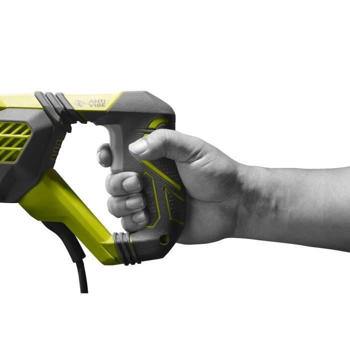 RYOBI - Scie sabre 1 200 W - 3 000 cp/min - 200 mm bois - poignée anti-vibration + coffret 3 lames & clé hexagonale