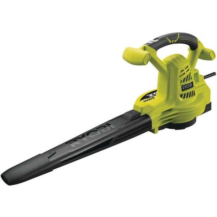 RYOBI - Souffleur aspiro-broyeur 3000 W - 2-en-1 - 2 vitesses - jusqu’a 375 km/h - aspiration 14 m³/min - broyage