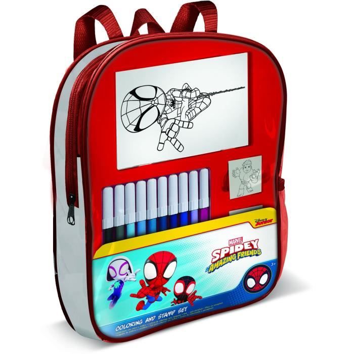 Sac a dos garni - MULTIPRINT - 24135 - 4 tampons Spidey et ses Amis