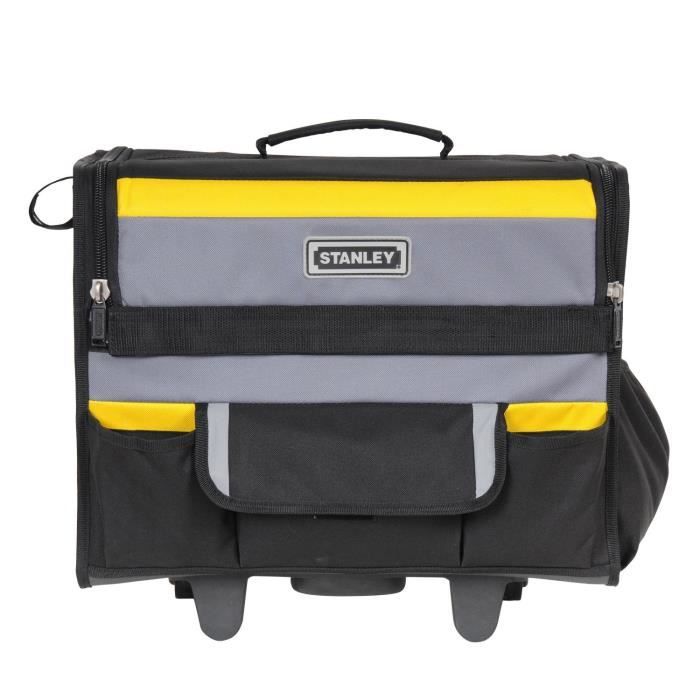 Sac a outils Softbag a roulettes STANLEY - 1-97-515 - 46 cm - Noir Gris et Jaune - Matiere durable