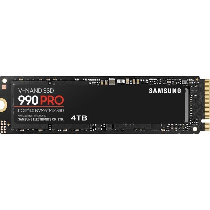 SAMSUNG - 990 PRO - Disque SSD Interne - 4 To - PCIe 4.0 - NVMe 2.0 - M2 2280 - Jusqu'a 7450 Mo/s (MZ - V9P4T0BW) - Paloma Tech