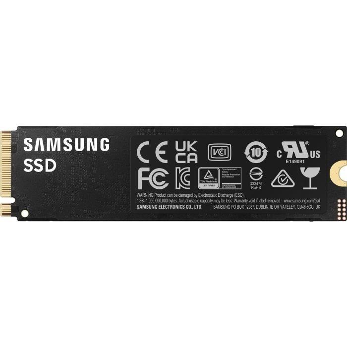 SAMSUNG - 990 PRO - Disque SSD Interne - 4 To - PCIe 4.0 - NVMe 2.0 - M2 2280 - Jusqu'a 7450 Mo/s (MZ - V9P4T0BW) - Paloma Tech