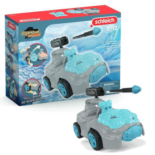 SCHLEICH - 42669 ELDRADOR CREATURES Crashmobile de Glace avec Mini Creature - Coffret voiture avec figurine fantastique