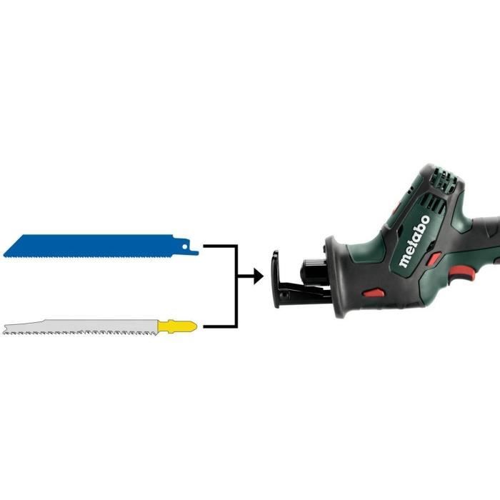 Scie sabre sans fil - METABO - SSE 18 LTX Compact - 18 V - MetaBOX 145