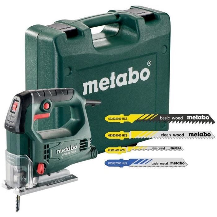 Scie sauteuse METABO STEB 65 Quick - 20 lames - 450W - 600-3000 tours/min