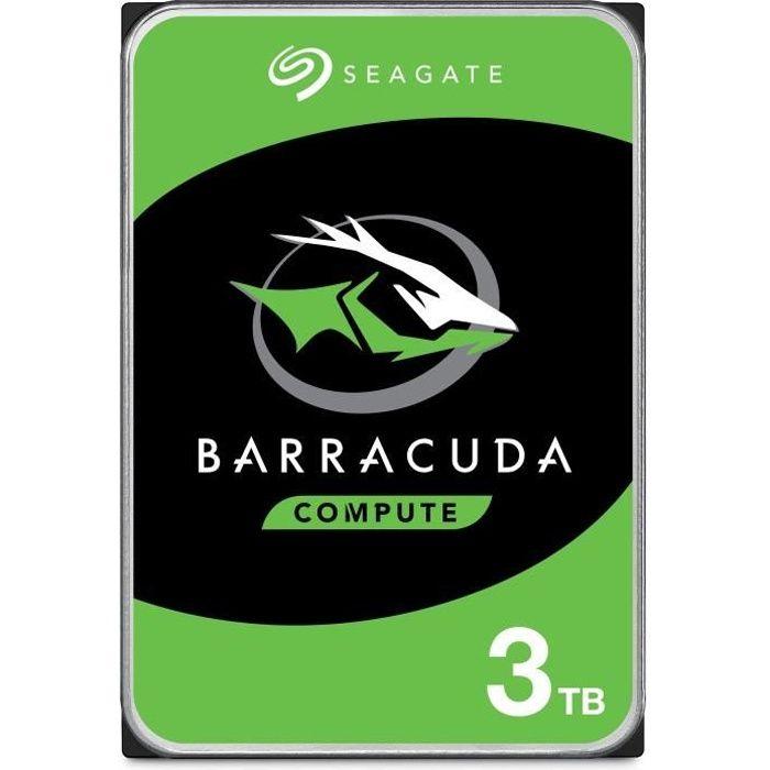 SEAGATE - Disque dur Interne - BarraCuda - 3To - 5 400 tr/min - 3.5 - Paloma Tech