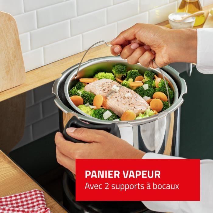 SEB Cocotte-Minute inox, Autocuiseur 6 L, Induction, Sécurité 5 points, Fabriqué en France, ClipsoMinut' Easy P4620724 SEB