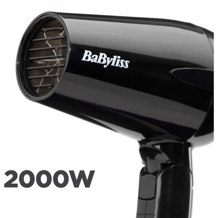 Seche-cheveux - BaByliss - 5344E Travel Dry 2000 - Compact Léger avec poignée pliable