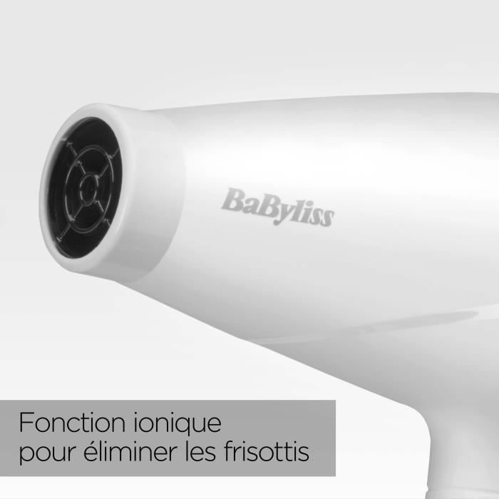 Seche-cheveux - BaByliss - 6704WE Speed Pro 2000 - Moteur AC - Fabriqué en Italie