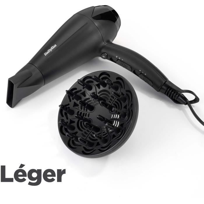 Seche-cheveux - BaByliss - D563DE Power Dry 2100 - Design Léger et Compact