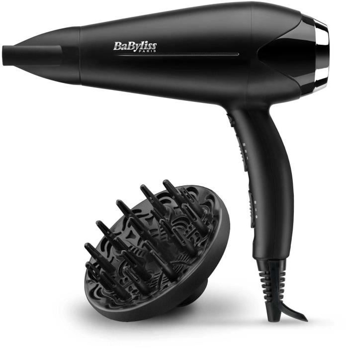 Seche-cheveux - BaByliss - D572DE Turbo Smooth 2200 avec Technologie Ionique et Céramique