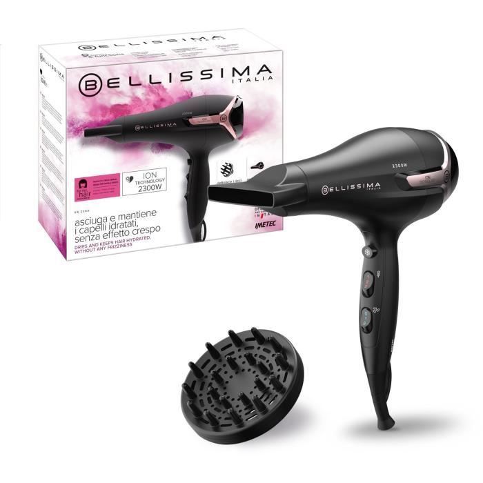 Seche Cheveux - Bellissima - Ionique S9 2300W - Pour Cheveux Lisses et Ondulés - 2 Vitesses 3 Températures