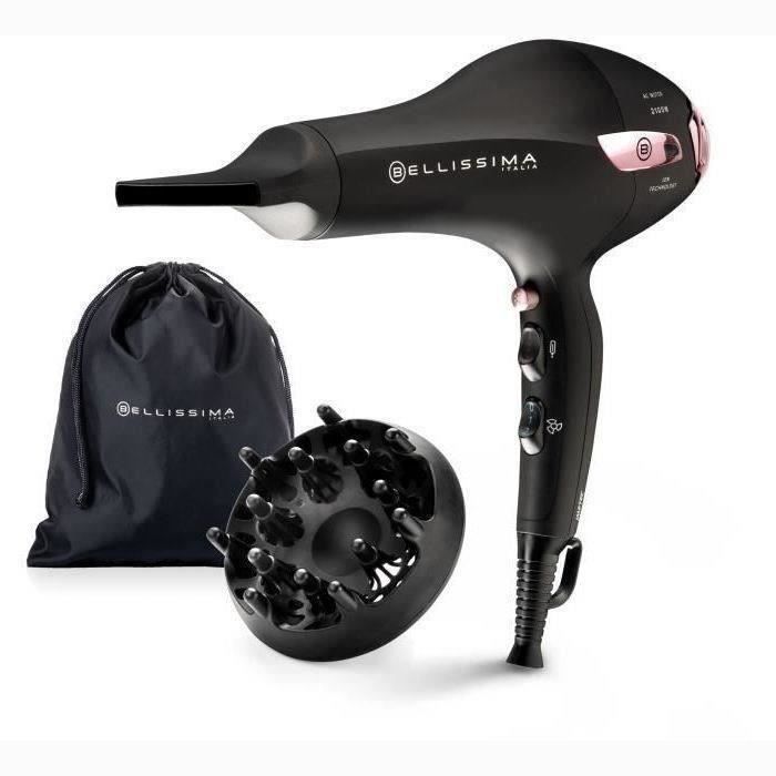 Seche Cheveux - Bellissima - Professionnel Ionique Léger P7 3000 - Concentrateur + Diffuseur - 3 Températures