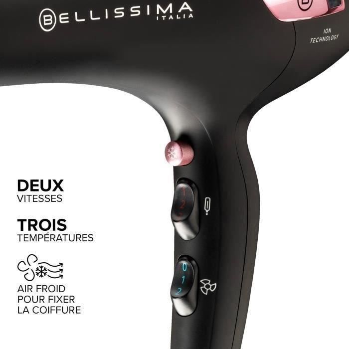 Seche Cheveux - Bellissima - Professionnel Ionique Léger P7 3000 - Concentrateur + Diffuseur - 3 Températures