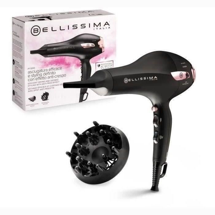 Seche Cheveux - Bellissima - Professionnel Ionique Léger P7 3000 - Concentrateur + Diffuseur - 3 Températures