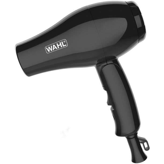 Seche-cheveux de voyage - WAHL - TRAVEL HAIR DRYER - 1000 W - 2 vitesses - Noir