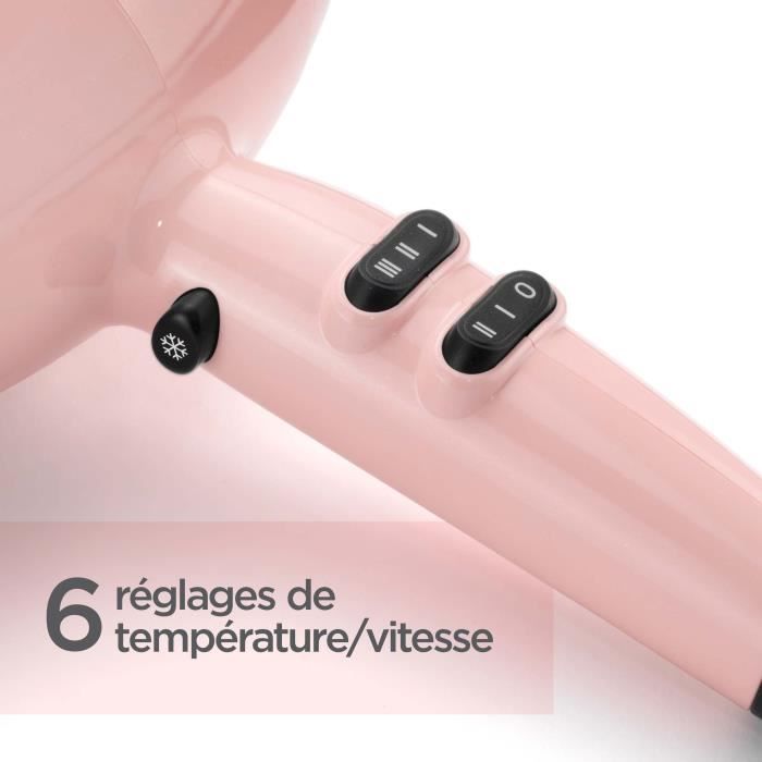 Seche-cheveux Rose Blush 2200 Design BaByliss 5337PRE 2200W Moteur DC - Rose