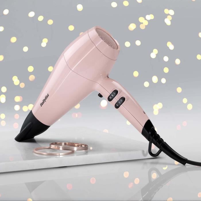 Seche-cheveux Rose Blush 2200 Design BaByliss 5337PRE 2200W Moteur DC - Rose