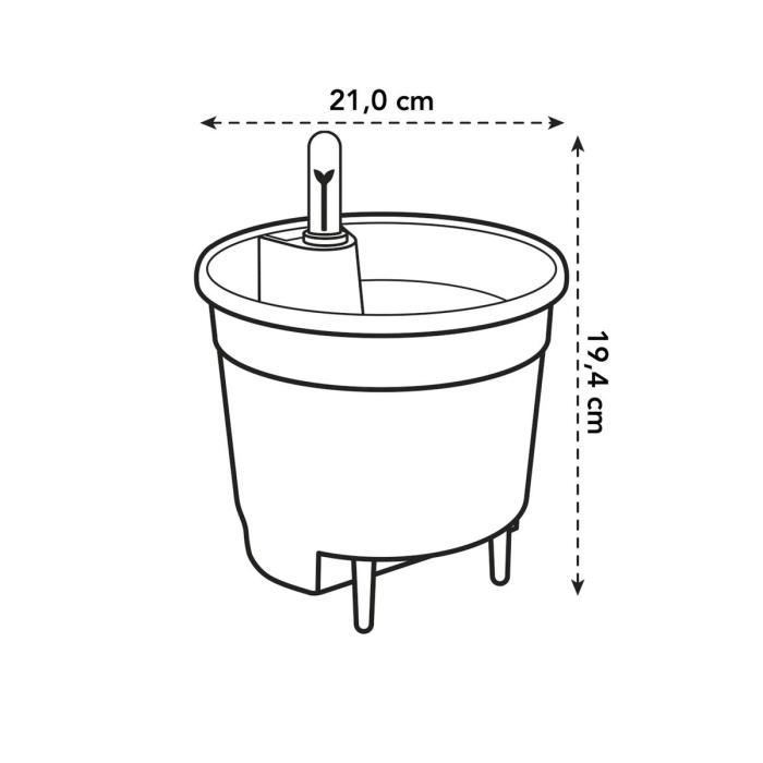 Self-watering Insert 21 living noir ELHO