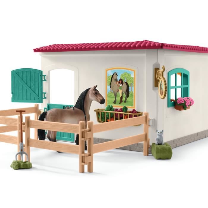 Sellerie du centre équestre coffret avec 85 éléments inclus dont 1 cheval et 1 personnage figurines pour enfants