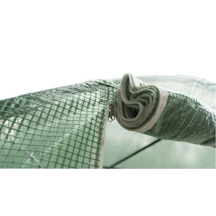 Serre de Jardin tunnel - 6 m2 - Toile en polyéthylene 140g & tube acier diam 18mm AUCUNE