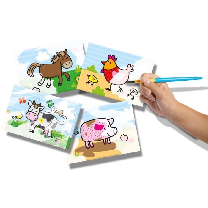 SES CREATIVE - 14455 - Coloriage a l’eau - Animaux de la Ferme