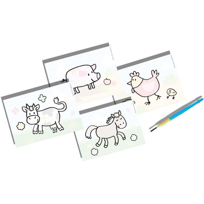 SES CREATIVE - 14455 - Coloriage a l’eau - Animaux de la Ferme