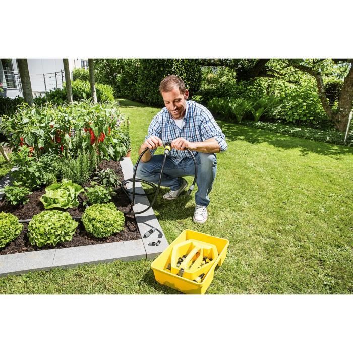 Set complet d'arrosage KÄRCHER - Rain Box avec tuyau micro-poreux et goutteur KARCHER