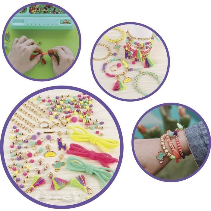 Set de perles Fluo pour fabrication de bijoux enfants - Make It Real - Lansay