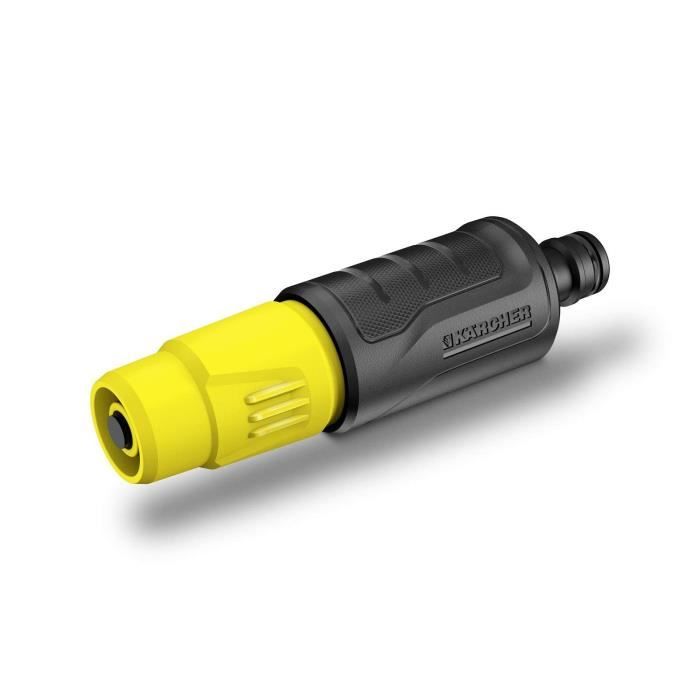 Set lance d'arrosage - KARCHER - Jaune - 2 formes de jets - aquastop KARCHER