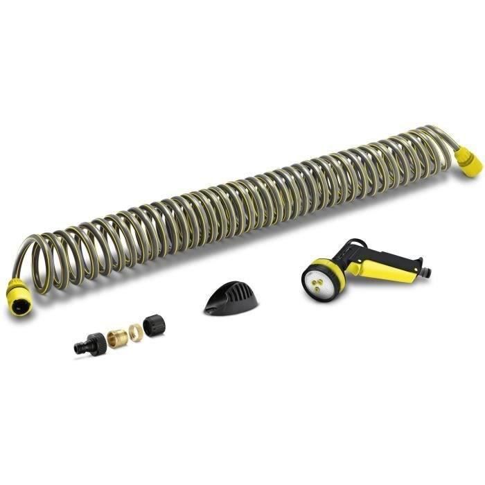 Set spirale d'arrosage - KÄRCHER - 10m - Pistolet multifonction - Raccord universel - Protection Aquastop KARCHER