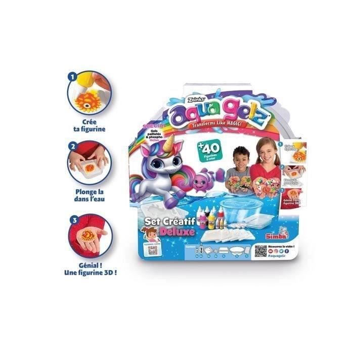 Simba - Aqua Gelz - Set Créatif Deluxe - Figurine en 3D - Kit Créatif pour enfant - Tuves de Gel - Des 8 ans