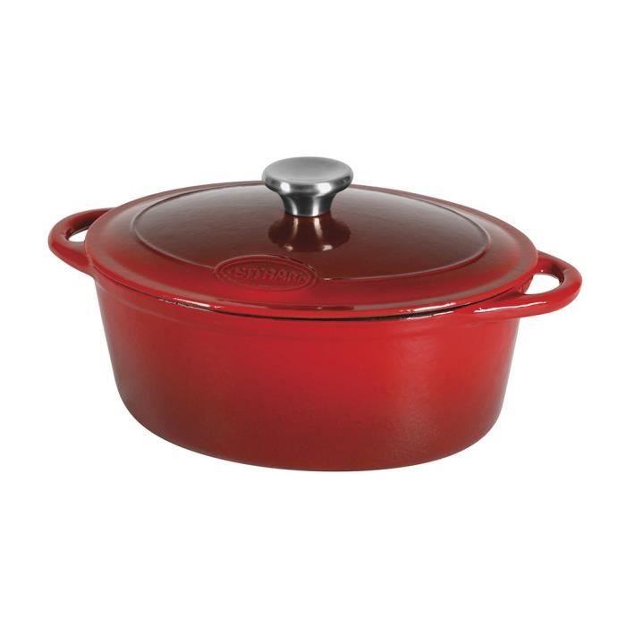 SITRAM SITRASLOW Cocotte ovale en fonte d'acier émaillée - L36 cm - 9L - Paloma Tech