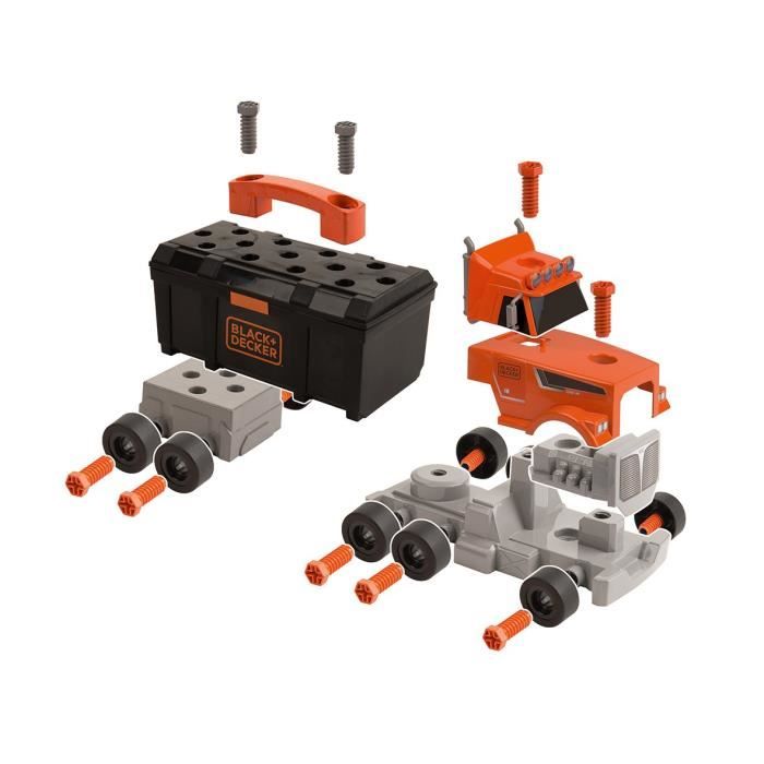 SMOBY Black + Decker Camion Bricolo 2 En 1 - 60 Accessoires