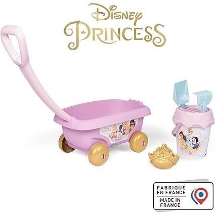 Smoby - Disney Princesses - Chariot de plage avec seau + accessoires