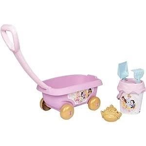 Smoby - Disney Princesses - Chariot de plage avec seau + accessoires