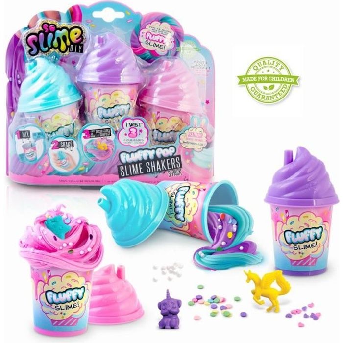 SO DIY So Slime Fluffy - Lot de 3 Slime Shakers Fluffy parfumés - Découvre une nouvelle texture de slime! SSC 101 - 6