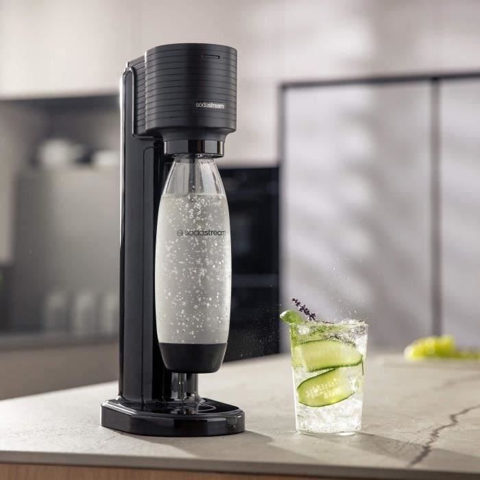 SodaStream GAIA Machine a Eau Pétillante - Pack 1 Bouteille 1L Compatible Lave-Vaisselle + 1 Recharge de Gaz 60L