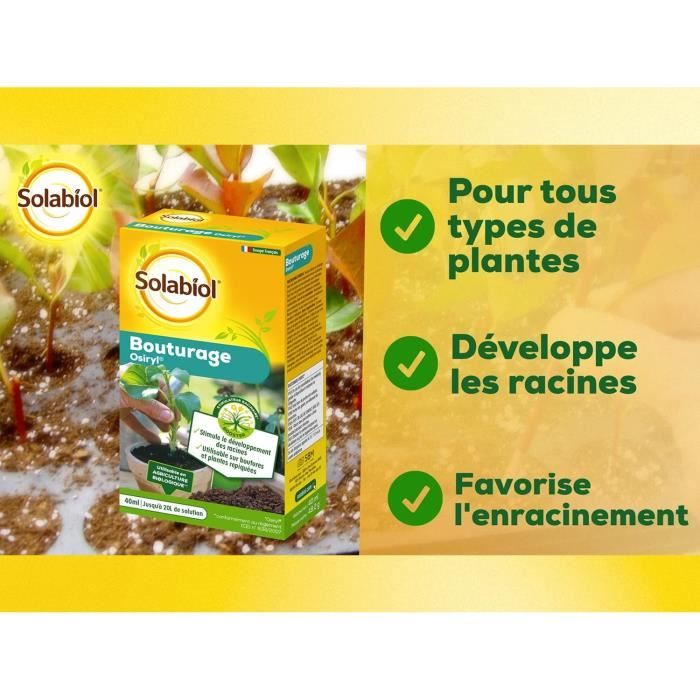 SOLABIOL SOBOUTU40 Bouturage Osiryl 40mL, Stimulateur racinaire SOLABIOL