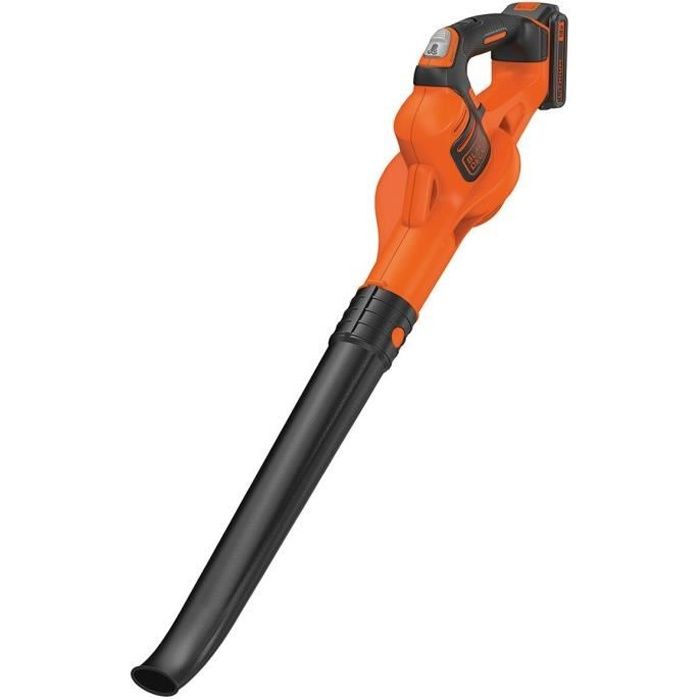 Souffleur de feuilles BLACK+DECKER GWC1820PC avec corps orange et buse noire