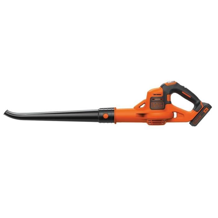 Souffleur de feuilles BLACK+DECKER GWC1820PC design noir et orange sans batterie