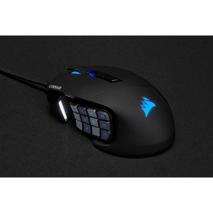 CORSAIR Souris Gamer SCIMITAR RGB ELITE - 18 000 DPI - Noir (CH - 9304211 - EU) - Paloma Tech