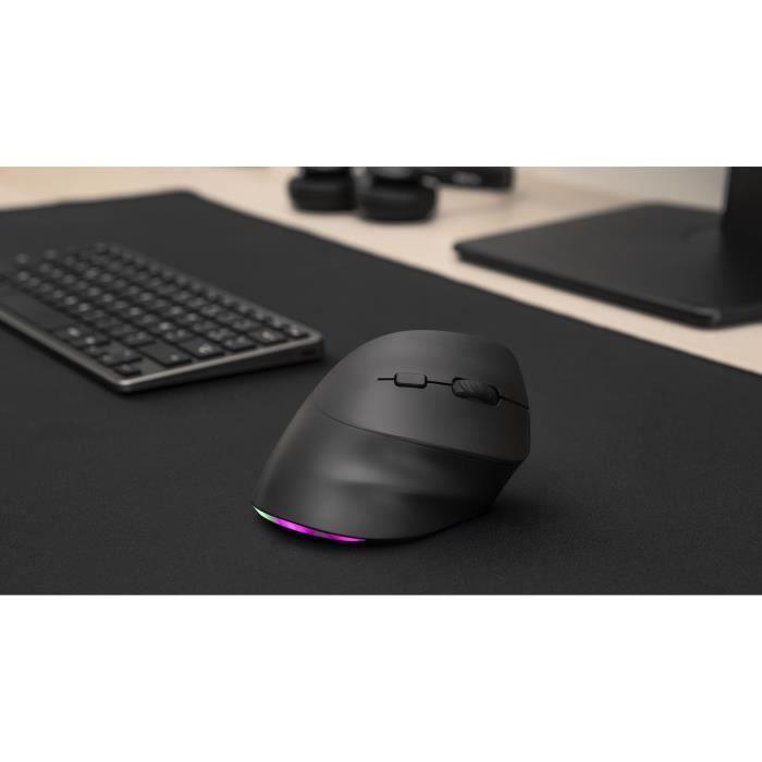 Souris Ergonomique Sans Fil - BLUESTORK - ERGO LUMI - PC/MAC - Noir BLUESTORK